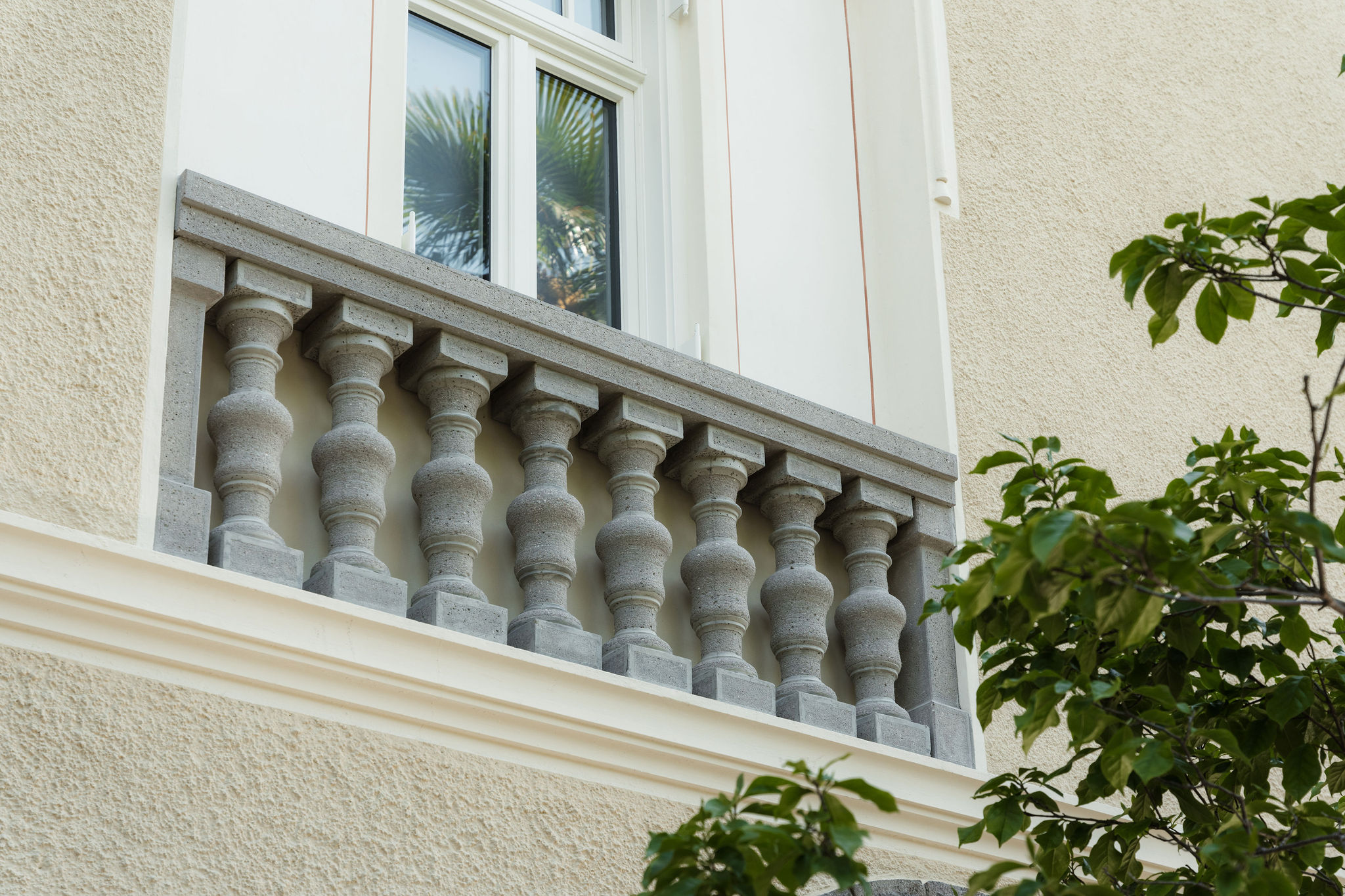 Balustrade aus Gussbeton